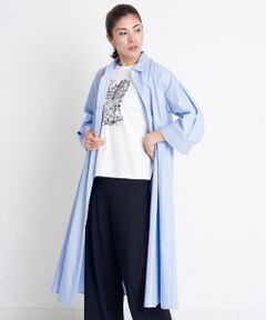 GEORGES RECH / ジョルジュ・レッシュ ロング・マキシ丈ワンピース | [日本製]2WAYスリーブストライプシャツワンピース