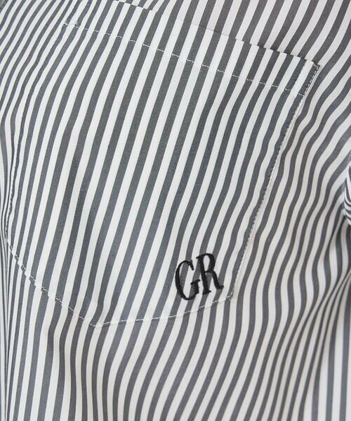 GEORGES RECH / ジョルジュ・レッシュ シャツ・ブラウス | ストライプロゴ刺繍シャツ | 詳細11