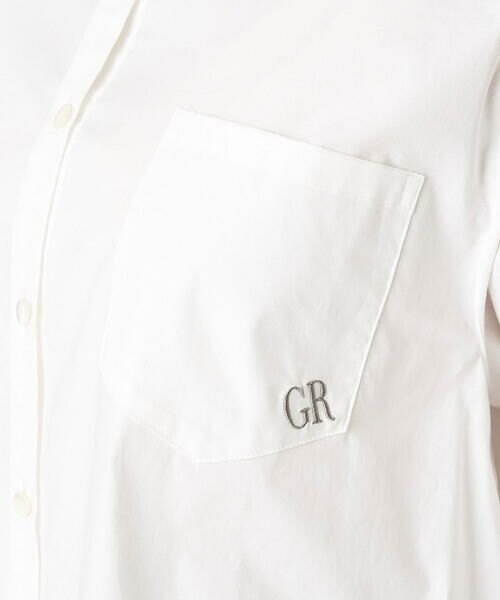 GEORGES RECH / ジョルジュ・レッシュ シャツ・ブラウス | ストレッチポプリンロゴ刺繍シャツ | 詳細11