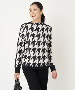 GEORGES RECH / ジョルジュ・レッシュ ニット・セーター | [日本製]ブークレ千鳥ジャカードニット