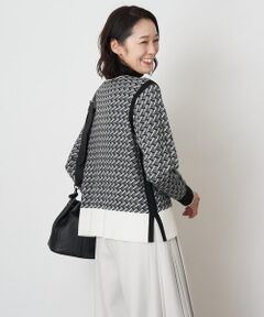 GEORGES RECH / ジョルジュ・レッシュ ニット・セーター | ミックスジャガードスリットハイネックニット