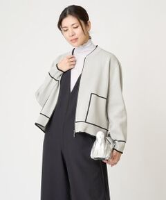 GEORGES RECH / ジョルジュ・レッシュ ニット・セーター | ダブルフェイスショートニットブルゾン