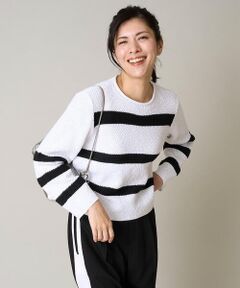 カノコボーダー柄ショートニット