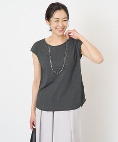 GEORGES RECH / ジョルジュ・レッシュ カットソー | [日本製]ラメフライスフレンチスリーブカットソー