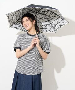 [晴雨兼用]ロゴ配色パイピング折り畳み傘