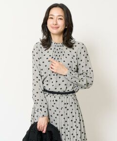 GEORGES RECH / ジョルジュ・レッシュ シャツ・ブラウス | [セットアップ対応]ドットオンチュールバンドカラーブラウス