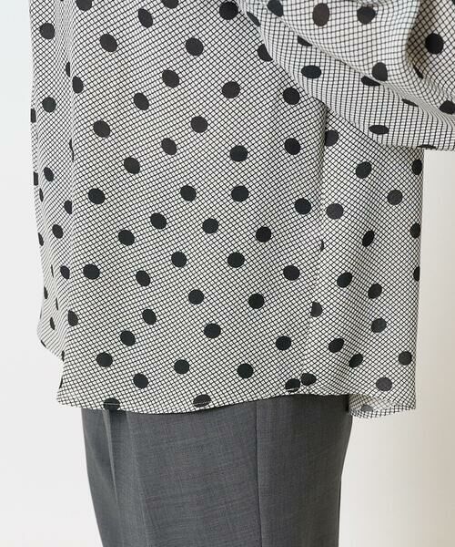 GEORGES RECH / ジョルジュ・レッシュ シャツ・ブラウス | [セットアップ対応]ドットオンチュールバンドカラーブラウス | 詳細10