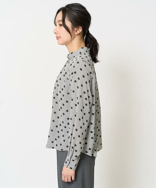 GEORGES RECH / ジョルジュ・レッシュ シャツ・ブラウス | [セットアップ対応]ドットオンチュールバンドカラーブラウス | 詳細5