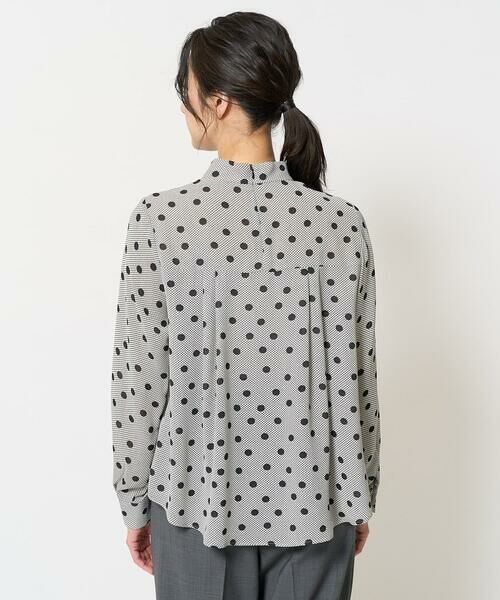 GEORGES RECH / ジョルジュ・レッシュ シャツ・ブラウス | [セットアップ対応]ドットオンチュールバンドカラーブラウス | 詳細6