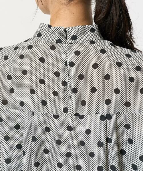 GEORGES RECH / ジョルジュ・レッシュ シャツ・ブラウス | [セットアップ対応]ドットオンチュールバンドカラーブラウス | 詳細7