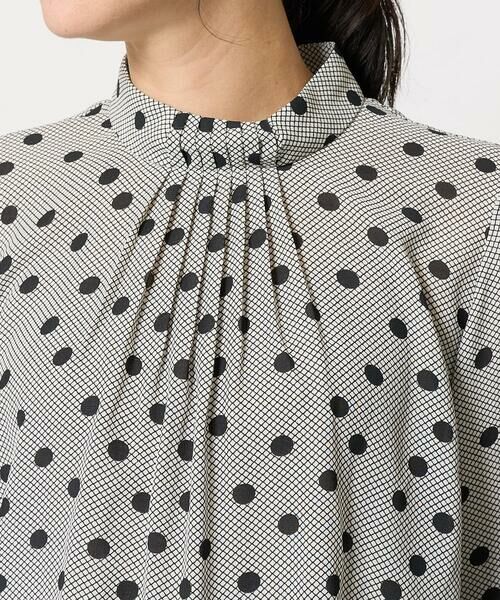 GEORGES RECH / ジョルジュ・レッシュ シャツ・ブラウス | [セットアップ対応]ドットオンチュールバンドカラーブラウス | 詳細8
