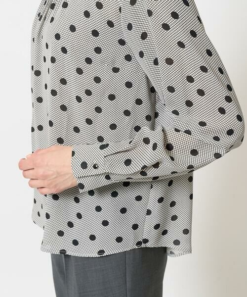 GEORGES RECH / ジョルジュ・レッシュ シャツ・ブラウス | [セットアップ対応]ドットオンチュールバンドカラーブラウス | 詳細9