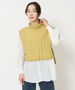 GEORGES RECH / ジョルジュ・レッシュ シャツ・ブラウス | [2点セット]リブニットベスト＆バンドカラーブラウス