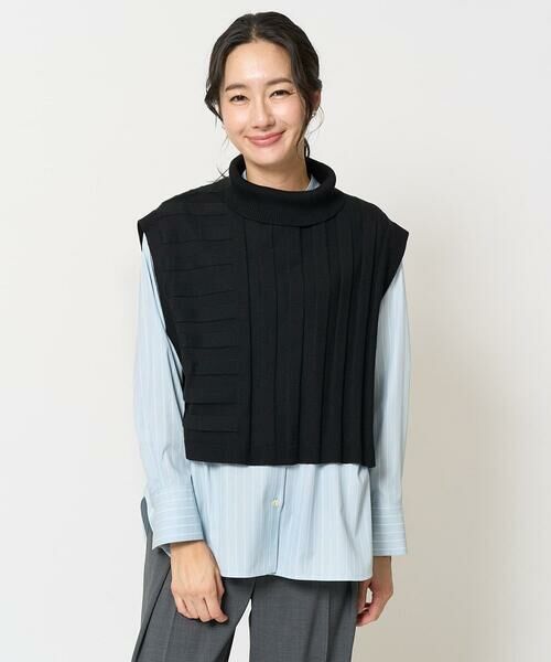 GEORGES RECH / ジョルジュ・レッシュ シャツ・ブラウス | [2点セット]リブニットベスト＆バンドカラーブラウス | 詳細3