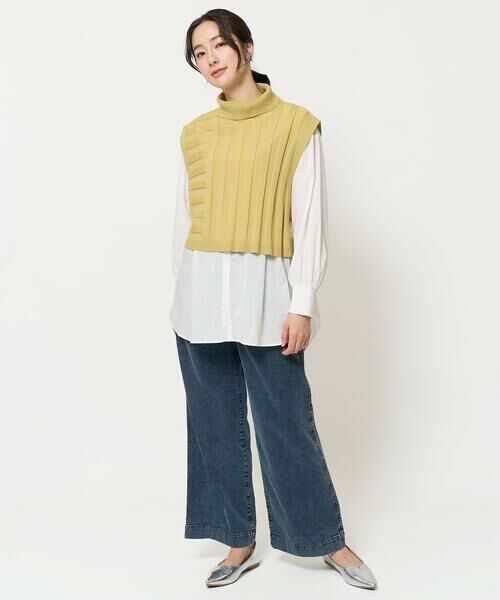 GEORGES RECH / ジョルジュ・レッシュ シャツ・ブラウス | [2点セット]リブニットベスト＆バンドカラーブラウス | 詳細30