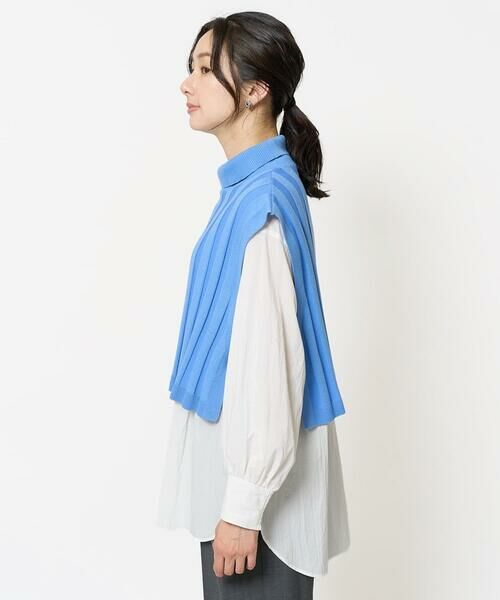 GEORGES RECH / ジョルジュ・レッシュ シャツ・ブラウス | [2点セット]リブニットベスト＆バンドカラーブラウス | 詳細8