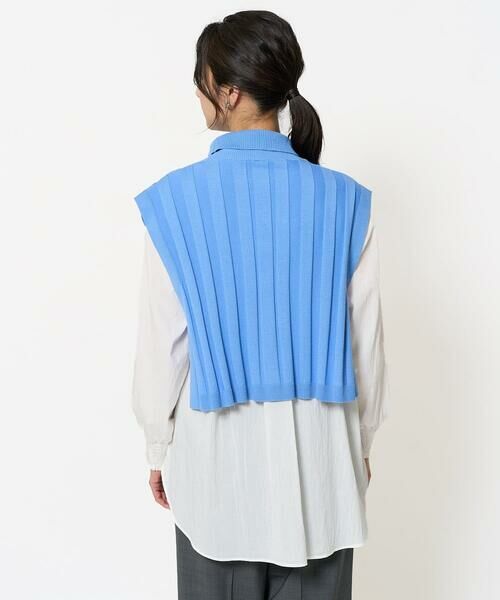 GEORGES RECH / ジョルジュ・レッシュ シャツ・ブラウス | [2点セット]リブニットベスト＆バンドカラーブラウス | 詳細9
