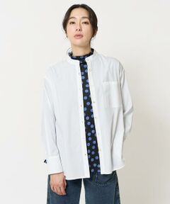 GEORGES RECH / ジョルジュ・レッシュ シャツ・ブラウス | [日本製]ソフトローンバンドカラーシャツ