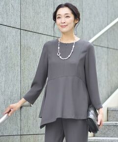 GEORGES RECH / ジョルジュ・レッシュ シャツ・ブラウス | [セットアップ対応]アシンメトリーペプラムブラウス