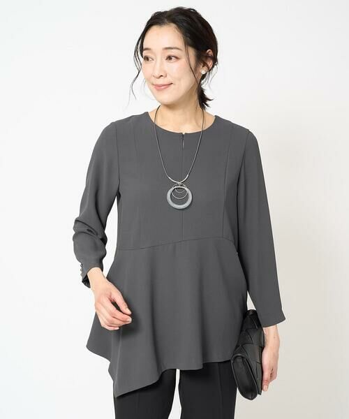 GEORGES RECH / ジョルジュ・レッシュ シャツ・ブラウス | [セットアップ対応]アシンメトリーペプラムブラウス | 詳細3