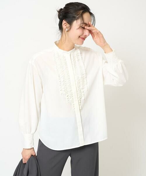 GEORGES RECH / ジョルジュ・レッシュ シャツ・ブラウス | スタンドカラーフリルブラウス | 詳細1