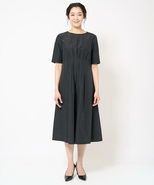 GEORGES RECH / ジョルジュ・レッシュ ロング・マキシ丈ワンピース | タックフレアタフタワンピース | 詳細1