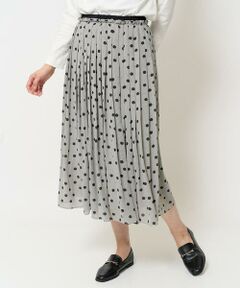 GEORGES RECH / ジョルジュ・レッシュ ロング・マキシ丈スカート | [セットアップ対応]ドットオンチュールタックフレアスカート