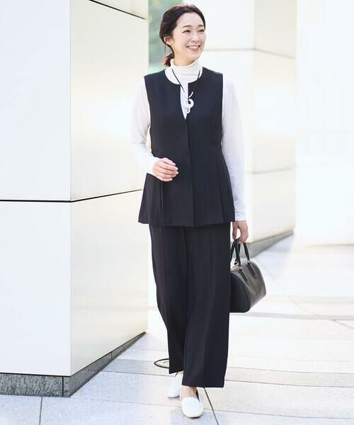 GEORGES RECH / ジョルジュ・レッシュ ベスト | [セットアップ対応]スリットネックプリーツジレ | 詳細14