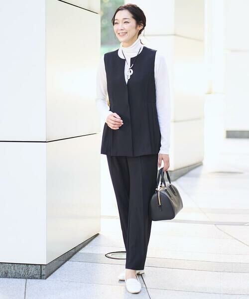 GEORGES RECH / ジョルジュ・レッシュ ベスト | [セットアップ対応]スリットネックプリーツジレ | 詳細15