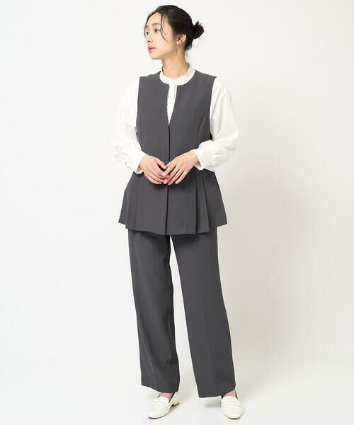 GEORGES RECH / ジョルジュ・レッシュ ベスト | [セットアップ対応]スリットネックプリーツジレ | 詳細18