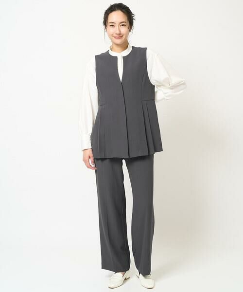 GEORGES RECH / ジョルジュ・レッシュ ベスト | [セットアップ対応]スリットネックプリーツジレ | 詳細19