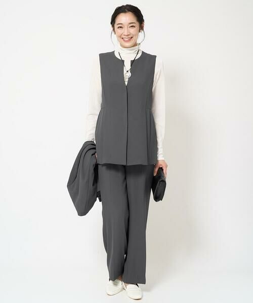 GEORGES RECH / ジョルジュ・レッシュ ベスト | [セットアップ対応]スリットネックプリーツジレ | 詳細20