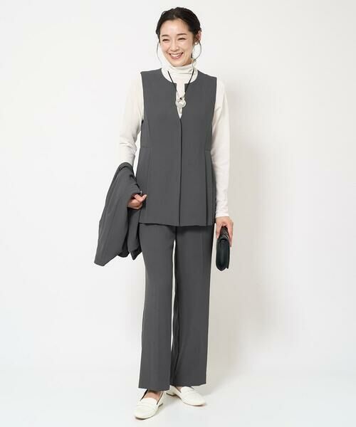 GEORGES RECH / ジョルジュ・レッシュ ベスト | [セットアップ対応]スリットネックプリーツジレ | 詳細21