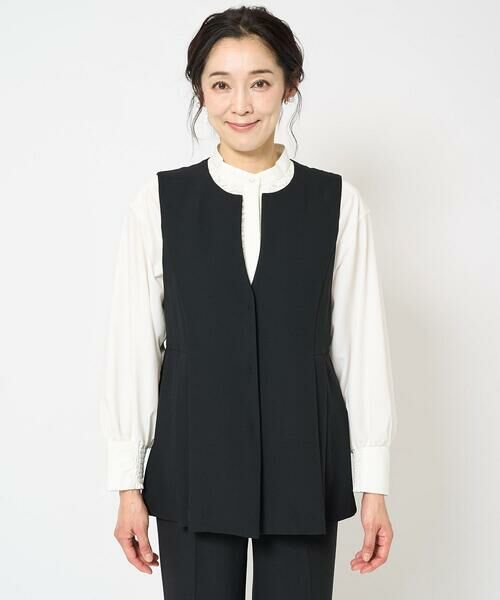 GEORGES RECH / ジョルジュ・レッシュ ベスト | [セットアップ対応]スリットネックプリーツジレ | 詳細5