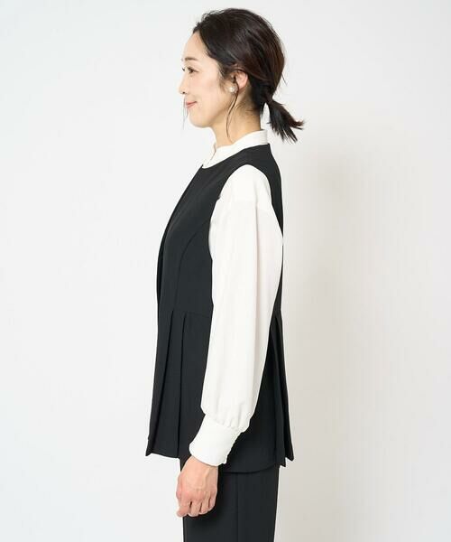 GEORGES RECH / ジョルジュ・レッシュ ベスト | [セットアップ対応]スリットネックプリーツジレ | 詳細6