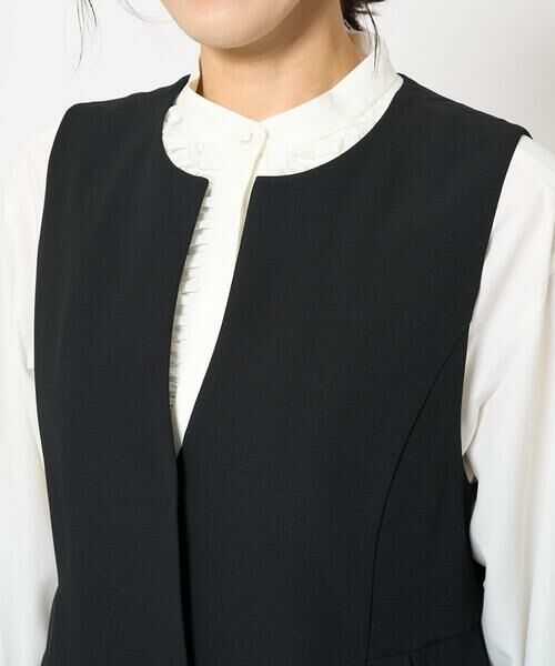 GEORGES RECH / ジョルジュ・レッシュ ベスト | [セットアップ対応]スリットネックプリーツジレ | 詳細8