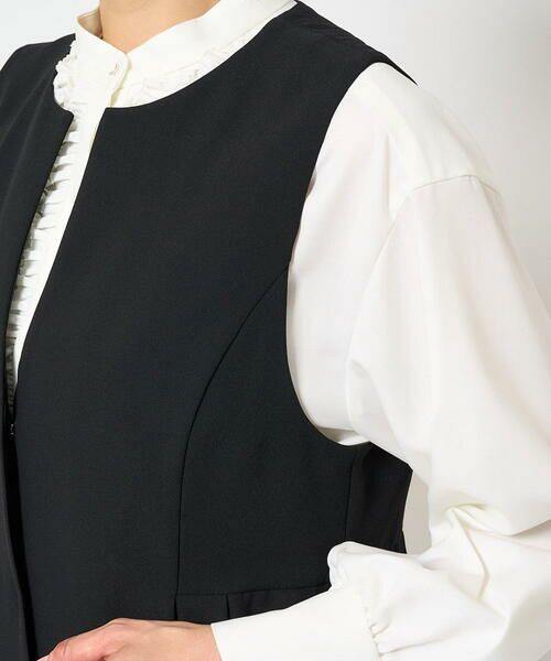 GEORGES RECH / ジョルジュ・レッシュ ベスト | [セットアップ対応]スリットネックプリーツジレ | 詳細9