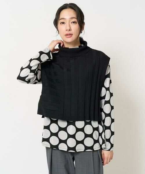 GEORGES RECH / ジョルジュ・レッシュ カットソー | [日本製]ダブルフェイスボトルネックフレアカットソー | 詳細5