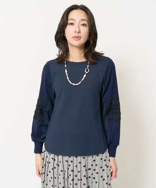 GEORGES RECH / ジョルジュ・レッシュ カットソー | クロスサーモテープ刺繍ジャージープルオーバー | 詳細1