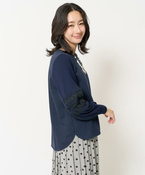 GEORGES RECH / ジョルジュ・レッシュ カットソー | クロスサーモテープ刺繍ジャージープルオーバー | 詳細2