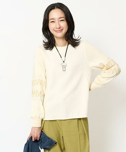 GEORGES RECH / ジョルジュ・レッシュ カットソー | クロスサーモテープ刺繍ジャージープルオーバー | 詳細3