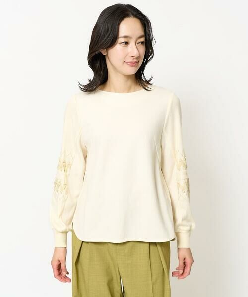 GEORGES RECH / ジョルジュ・レッシュ カットソー | クロスサーモテープ刺繍ジャージープルオーバー | 詳細4