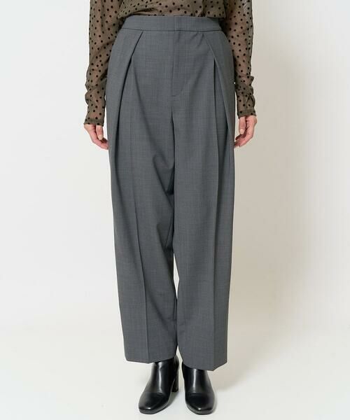 GEORGES RECH / ジョルジュ・レッシュ チノ・ワークパンツ | [日本製]インタックコクーンワイドテーパードパンツ | 詳細3