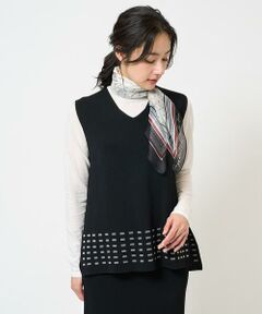 GEORGES RECH / ジョルジュ・レッシュ ニット・セーター | [セットアップ対応/接触冷感]スクエアジャガードニットベスト