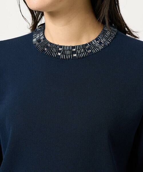 GEORGES RECH / ジョルジュ・レッシュ ニット・セーター | [アンサンブル対応]ビジュー刺繍シアー7分袖ニット | 詳細8