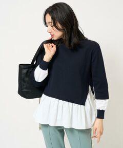 GEORGES RECH / ジョルジュ・レッシュ ニット・セーター | タフタコンビアシンメトリーニット