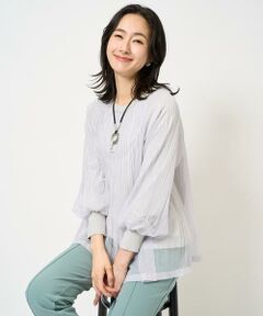 GEORGES RECH / ジョルジュ・レッシュ カットソー | チュールプリーツジャージーカットソー