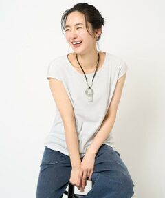 GEORGES RECH / ジョルジュ・レッシュ カットソー | [日本製]ラメフレンチスリーブジャージーカットソー