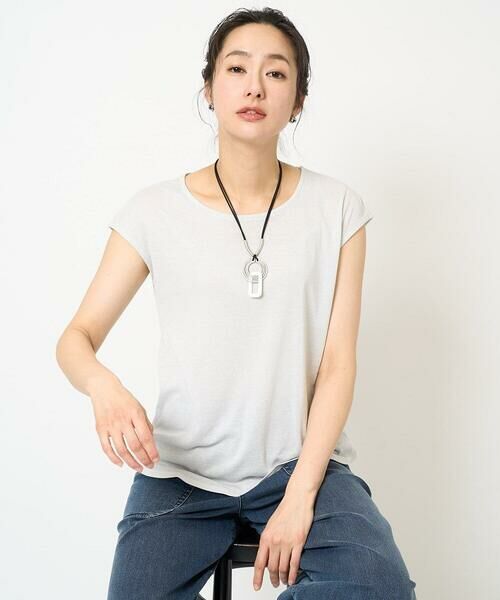 GEORGES RECH / ジョルジュ・レッシュ カットソー | [日本製]ラメフレンチスリーブジャージーカットソー | 詳細1