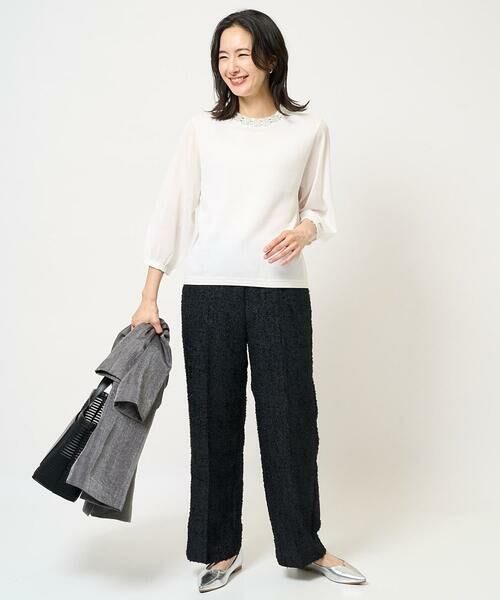 GEORGES RECH / ジョルジュ・レッシュ その他パンツ | [日本製]フェザージャガードワイドパンツ | 詳細10